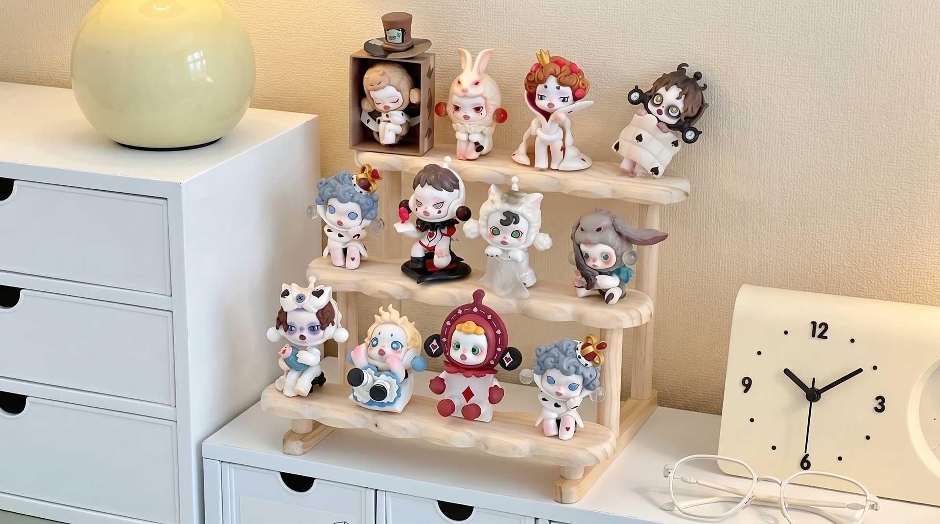 Soft Collect Wooden Display Shelf - 2-tier, 3-tier, Flower